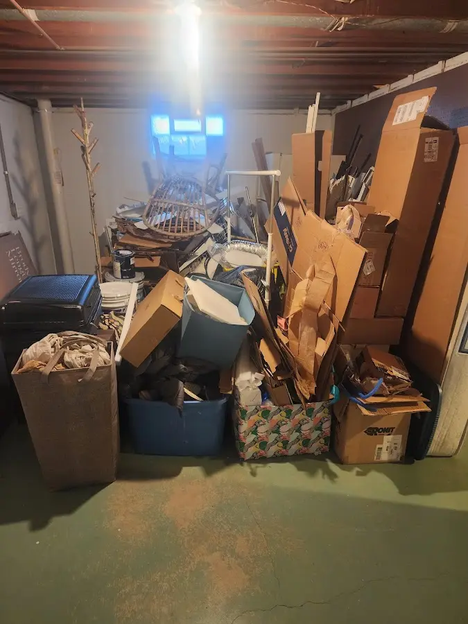 Roll-off dumpster container at job site for Roll Off Dumpster Rental in Halfway